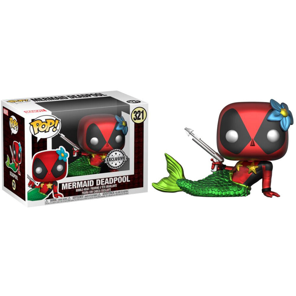 Imagen 2 - Set Figura Pop & Tee Marvel Deadpool Mermaid Exclusive