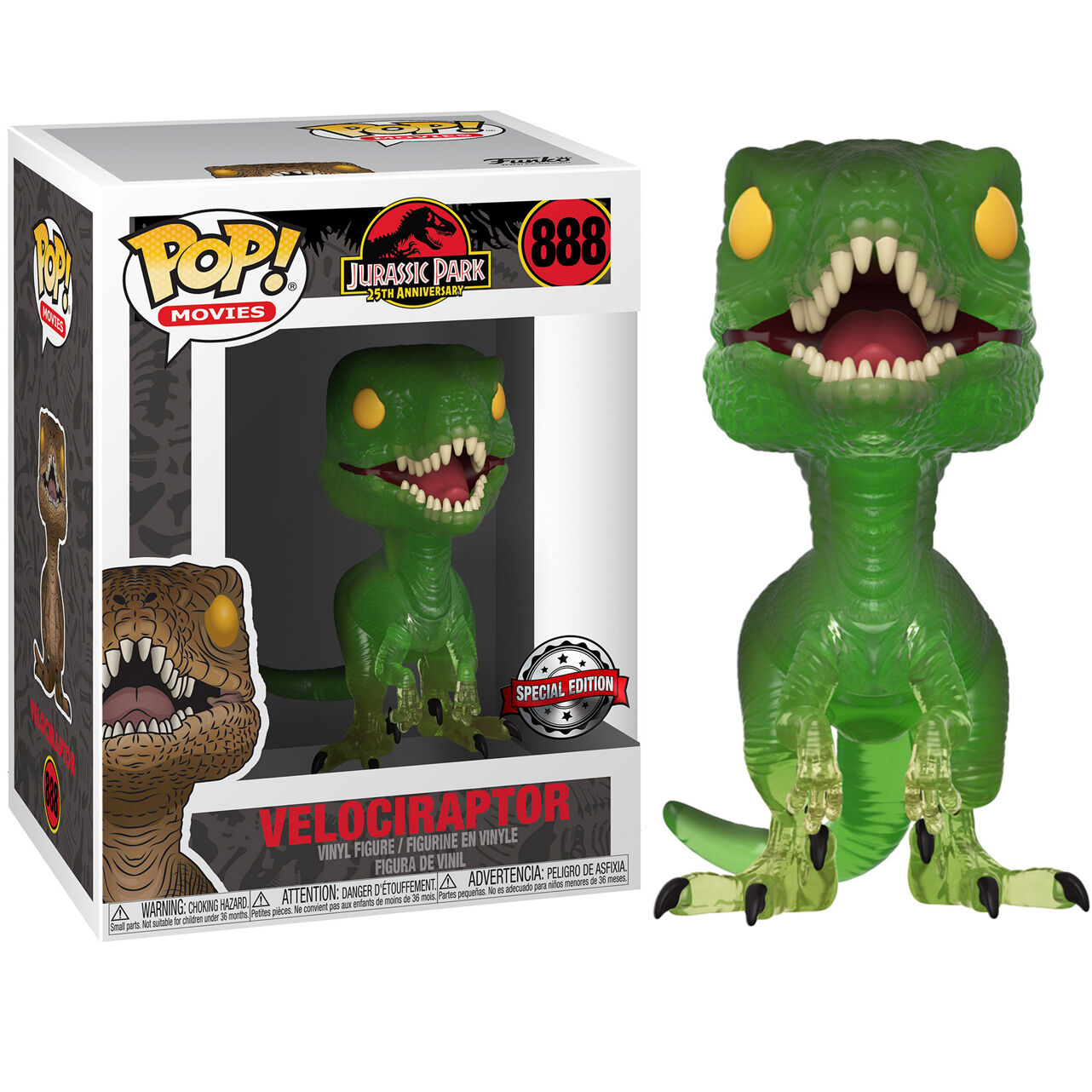 Imagen 2 - Set Figura Pop & Tee Jurassic Park Velociraptor Exclusive S