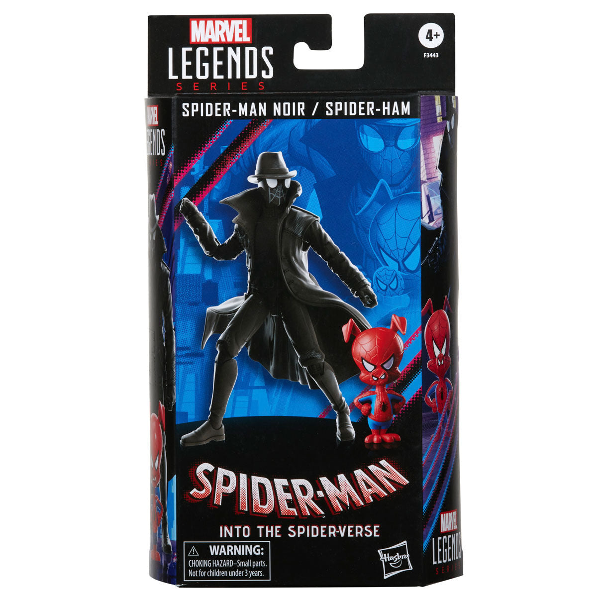 Imagen 1 - Set 2 Figuras Spiderman Noir Y Spider Ham Spiderman Into The Spider-verse Marvel Legends 15Cm