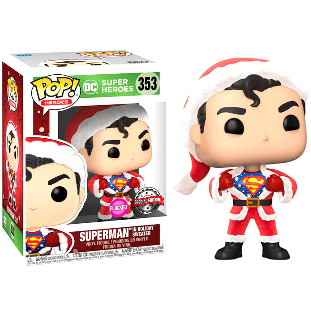 Imagen 2 - Set Figura Pop & Tee Dc Comics Superman Exclusive Flocked