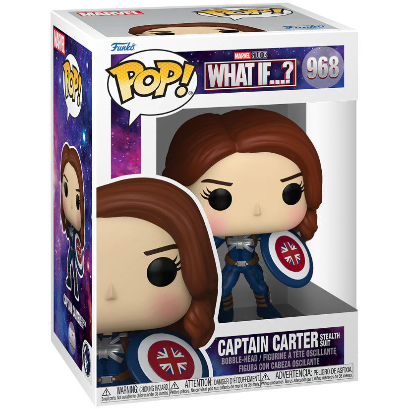 Imagen de Figura Pop Marvel What If Captain Carter Stealth parte de nuestra colección en Espadas y más, sitio oficial.