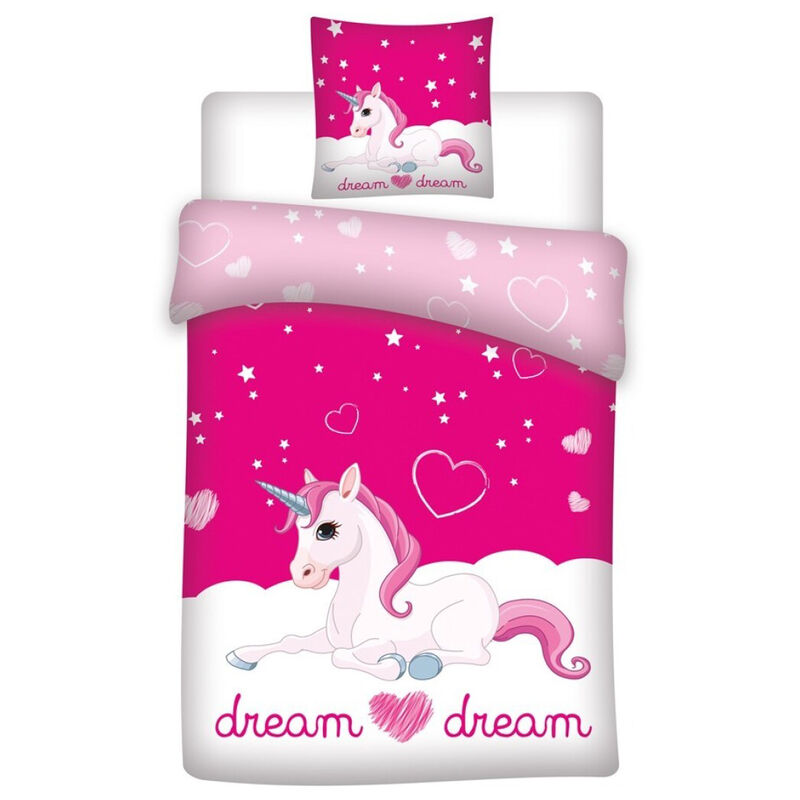 Imagen 1 - Funda Nordica Unicornio Cama 90 Microfibra
