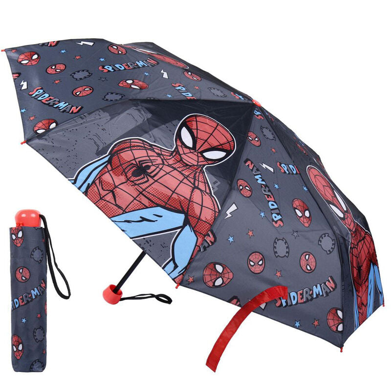 Imagen 1 - Paraguas Manual Plegable Spiderman Avengers Marvel 50Cm