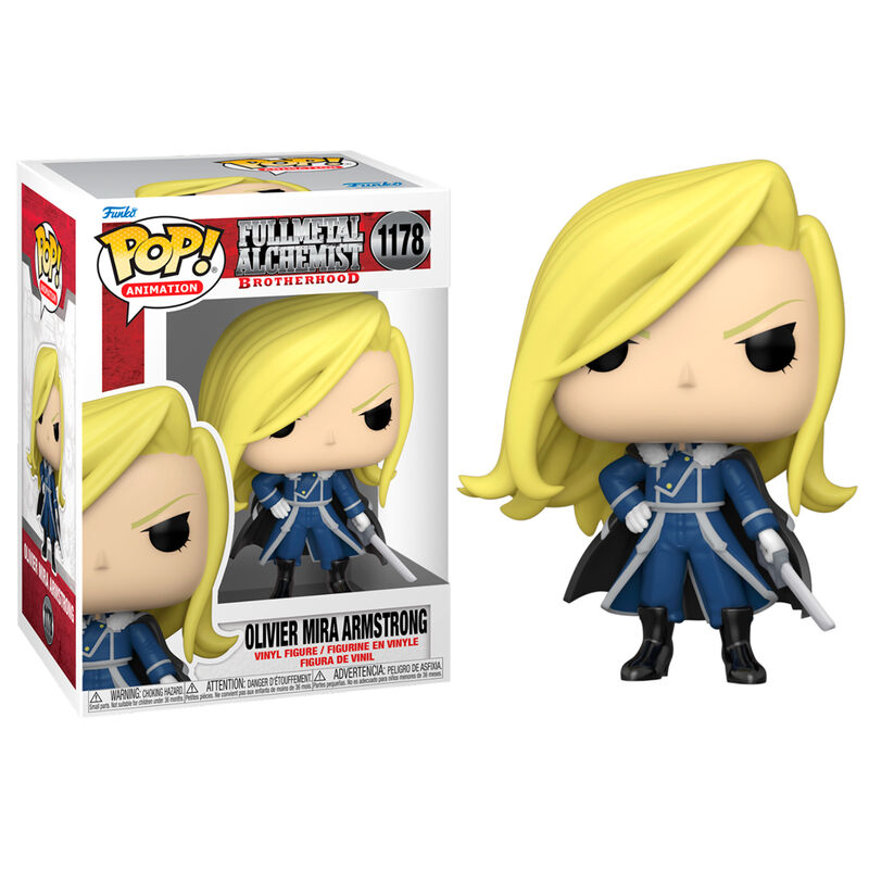Imagen de Figura Pop Full Metal Alchemist Olivier Mira Armstrong parte de nuestra colección en Espadas y más, sitio oficial.