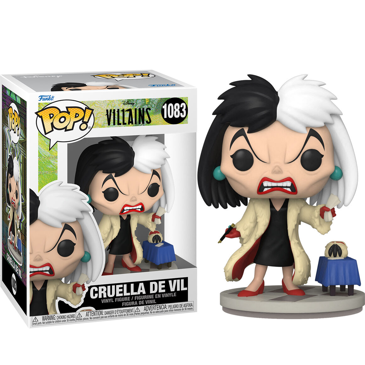 Imagen de Figura Pop Disney Villains Cruella De Vil parte de nuestra colección en Espadas y más, sitio oficial.