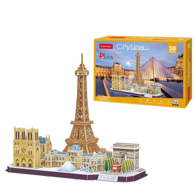 Imagen 1 - Puzzle 3D Paris City Line 114Pzs