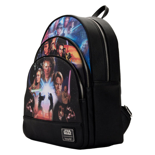 Imagen de Mochila Trilogia De Precuelas Star Wars Loungefly 34Cm parte de nuestra colección en Espadas y más, sitio oficial.