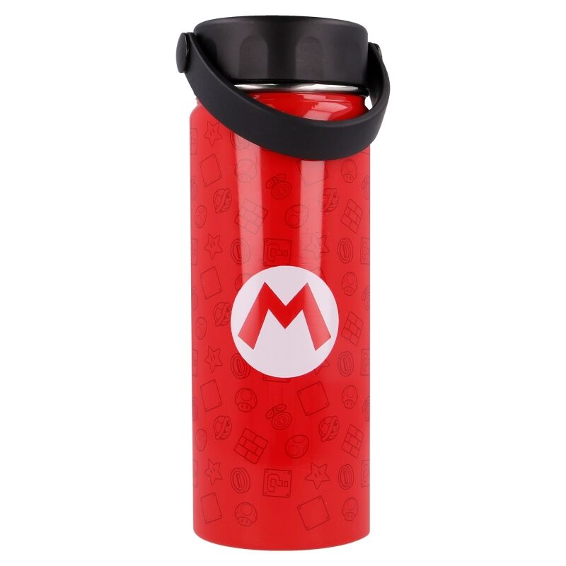 Imagen de Botella Termo Acero Inoxidable Super Mario Bros Nintendo 530Ml parte de nuestra colección en Espadas y más, sitio oficial.