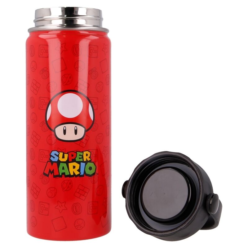 Imagen de Botella Termo Acero Inoxidable Super Mario Bros Nintendo 530Ml parte de nuestra colección en Espadas y más, sitio oficial.