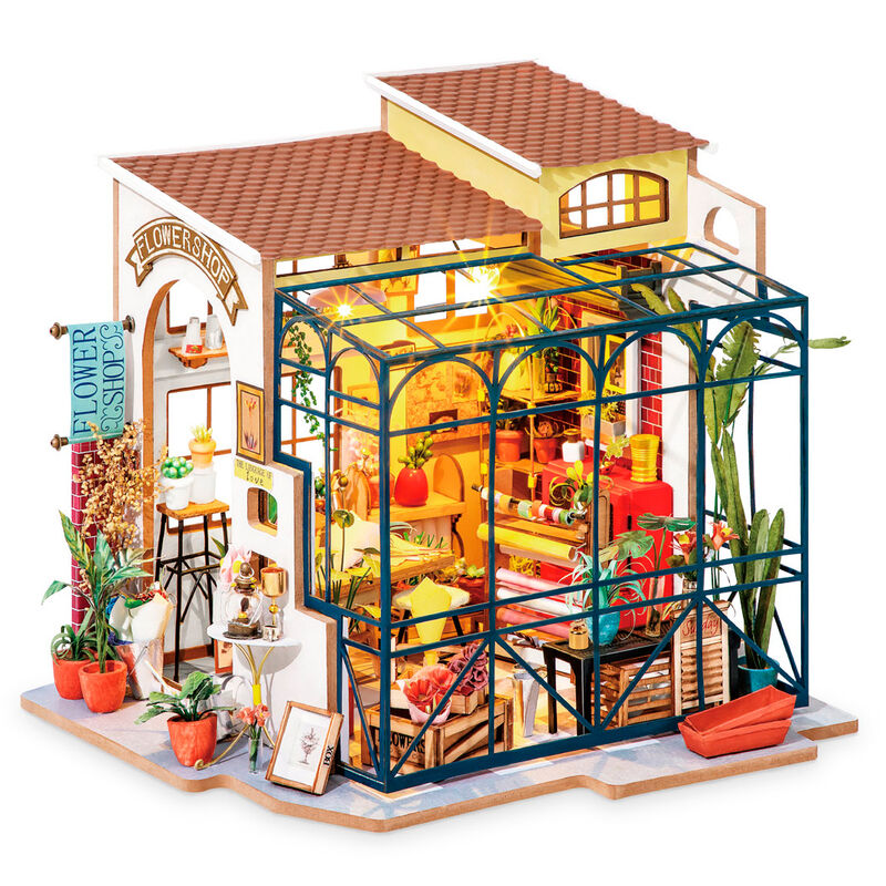 Imagen 1 - Maqueta Casa Miniatura Emily S Flower Shop 258Pzs