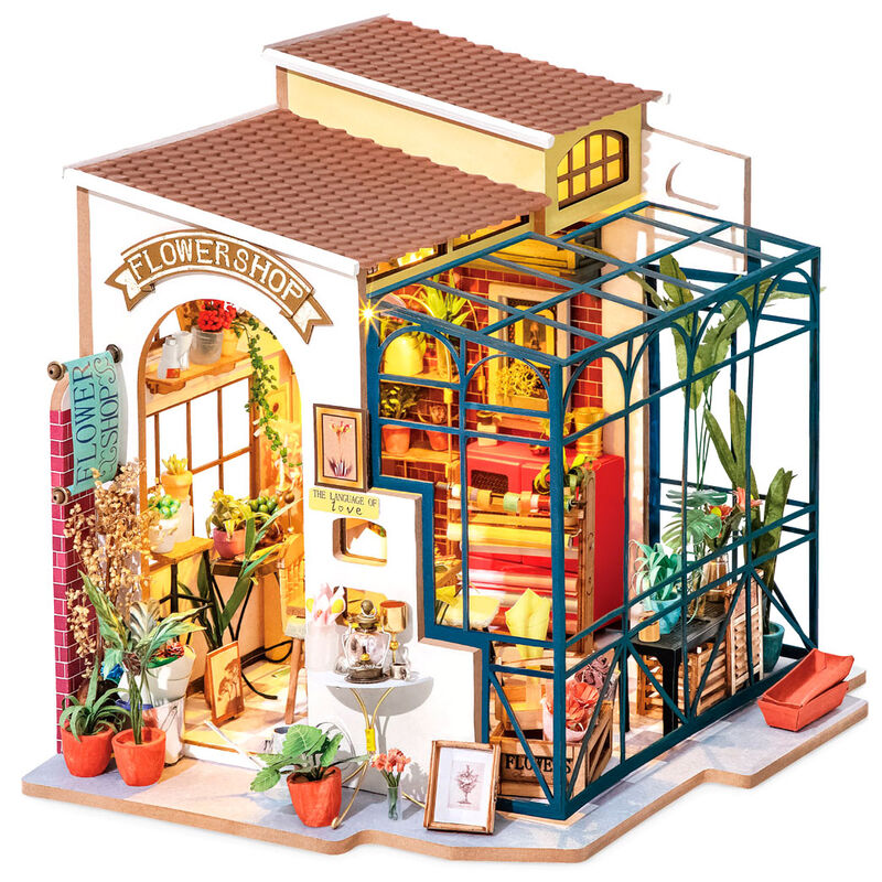 Imagen 2 - Maqueta Casa Miniatura Emily S Flower Shop 258Pzs