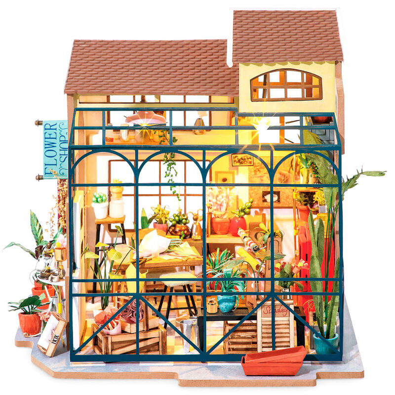 Imagen 3 - Maqueta Casa Miniatura Emily S Flower Shop 258Pzs