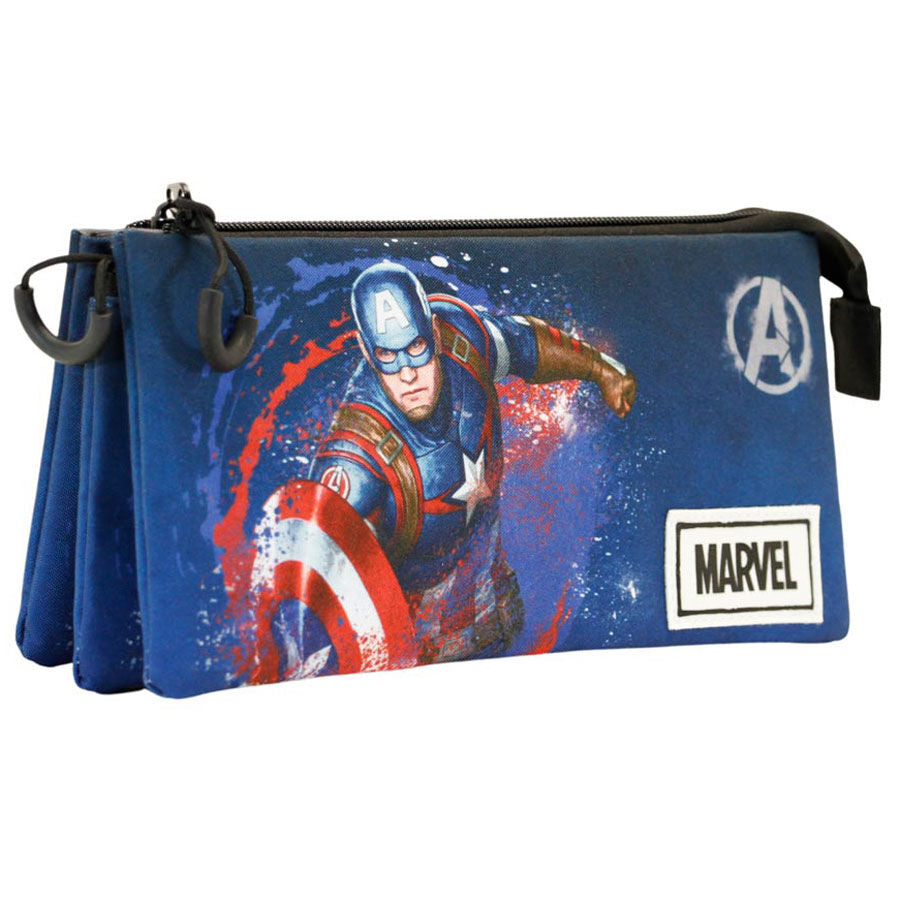 Imagen de Portatodo Full Capitan America Marvel Triple parte de nuestra colección en Espadas y más, sitio oficial.