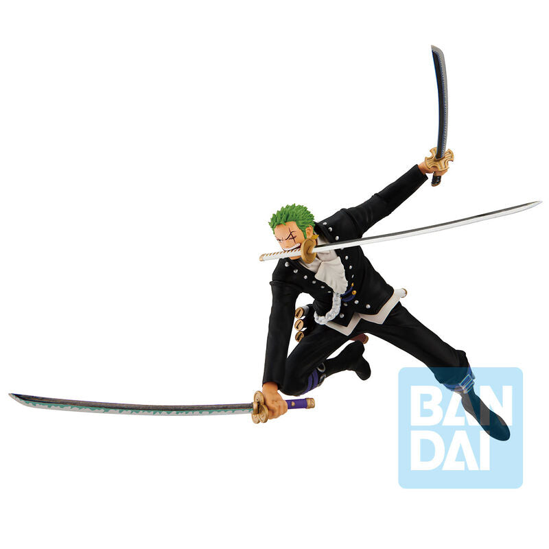 Imagen de Figura Ichibansho Roronoa Zoro Film Red More Beat One Piece 11Cm parte de nuestra colección en Espadas y más, sitio oficial.