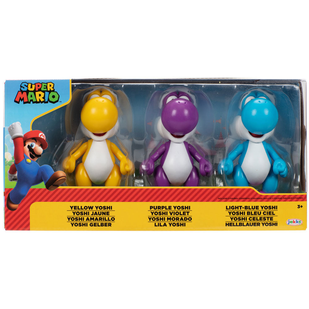 Imagen 1 - Blister 3 Figuras Yoshi Super Mario Bros 10Cm