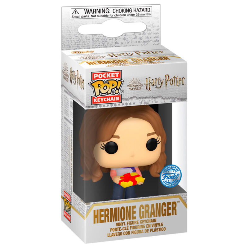Imagen de Llavero Pocket Pop Harry Potter Holiday Hermione Exclusive parte de nuestra colección en Espadas y más, sitio oficial.