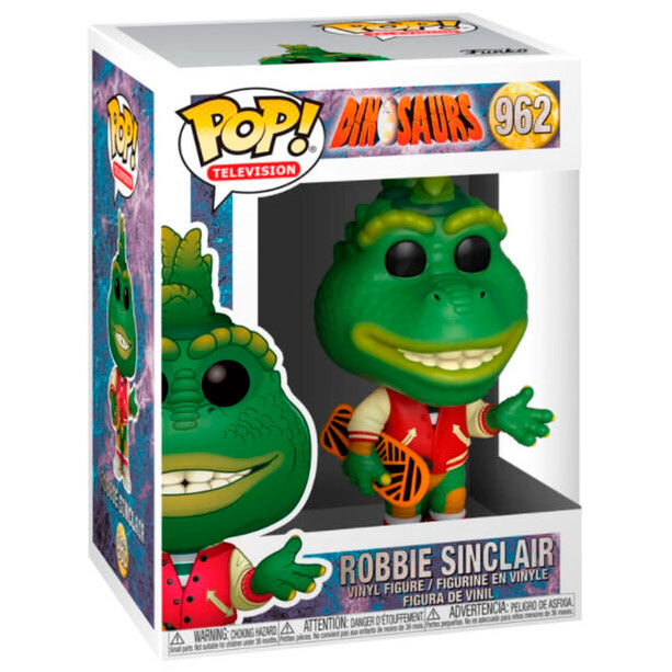 Imagen de Figura Pop Dinosaurs Robbie Sinclair parte de nuestra colección en Espadas y más, sitio oficial.