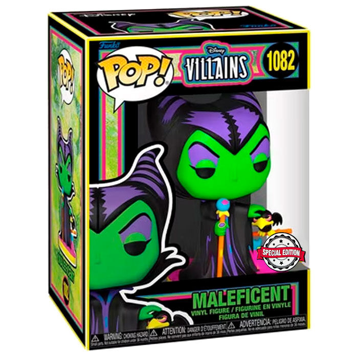 Imagen de Figura Pop Disney Villains Maleficent Black Light Exclusive parte de nuestra colección en Espadas y más, sitio oficial.