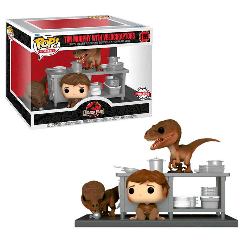 Imagen 3 - Figura Pop Jurassic Park Tim & Velociraptors Exclusive