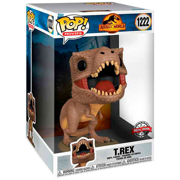 Imagen de Figura Pop Jurassic World 3 T-Rex Exclusive 25Cm parte de nuestra colección en Espadas y más, sitio oficial.