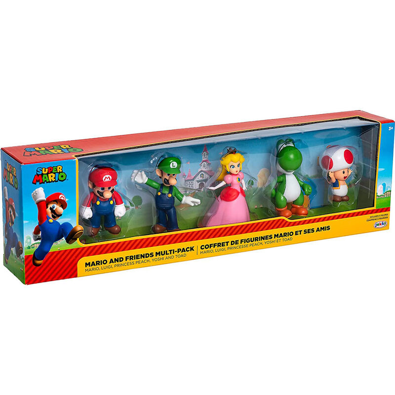 Imagen 2 de Blister 5 Figuras Super Mario Nintendo 6Cm