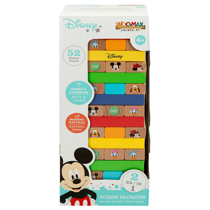 Imagen 1 - Juego Torre Bloques + Domino Madera Disney