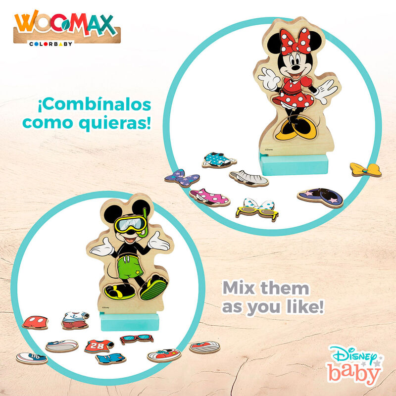 Imagen 5 - Juego Magnetico Madera Vestidos Minnie Disney