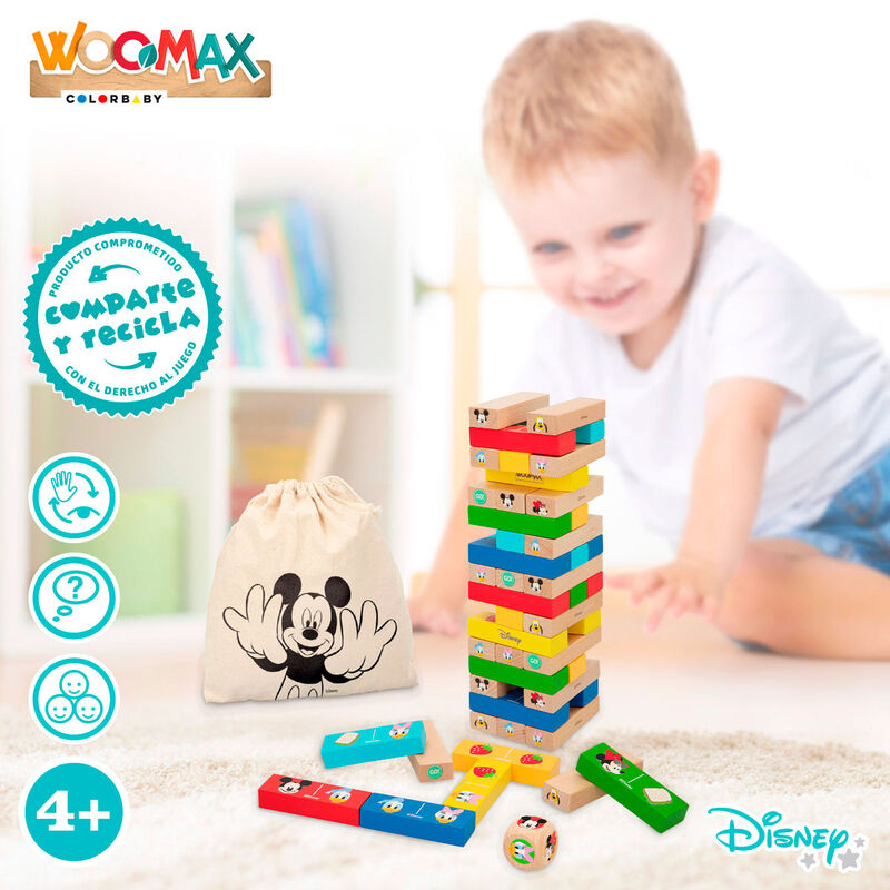 Imagen 5 - Juego Torre Bloques + Domino Madera Disney