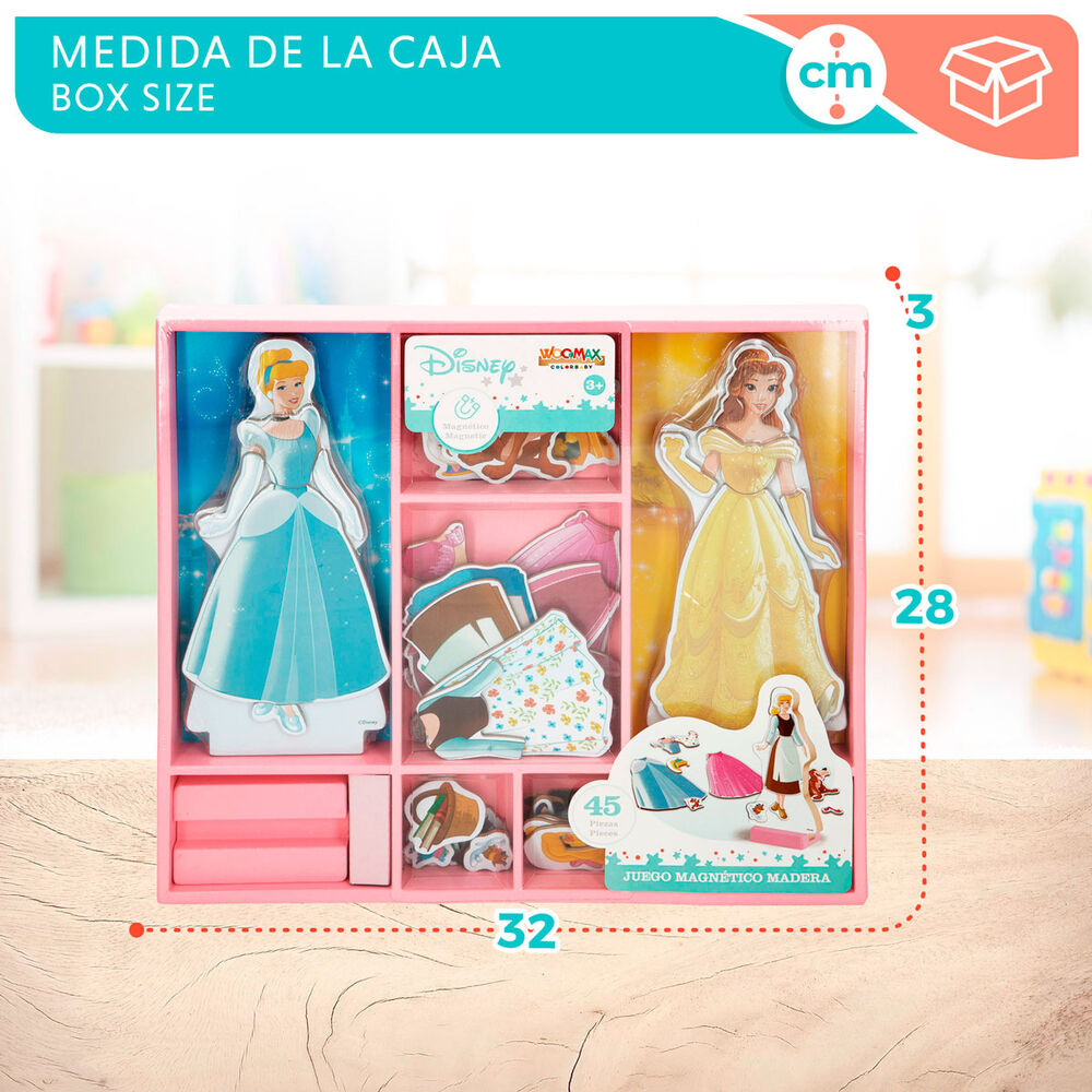 Imagen 7 - Juego Magnetico Madera Vestidos Princesas Disney