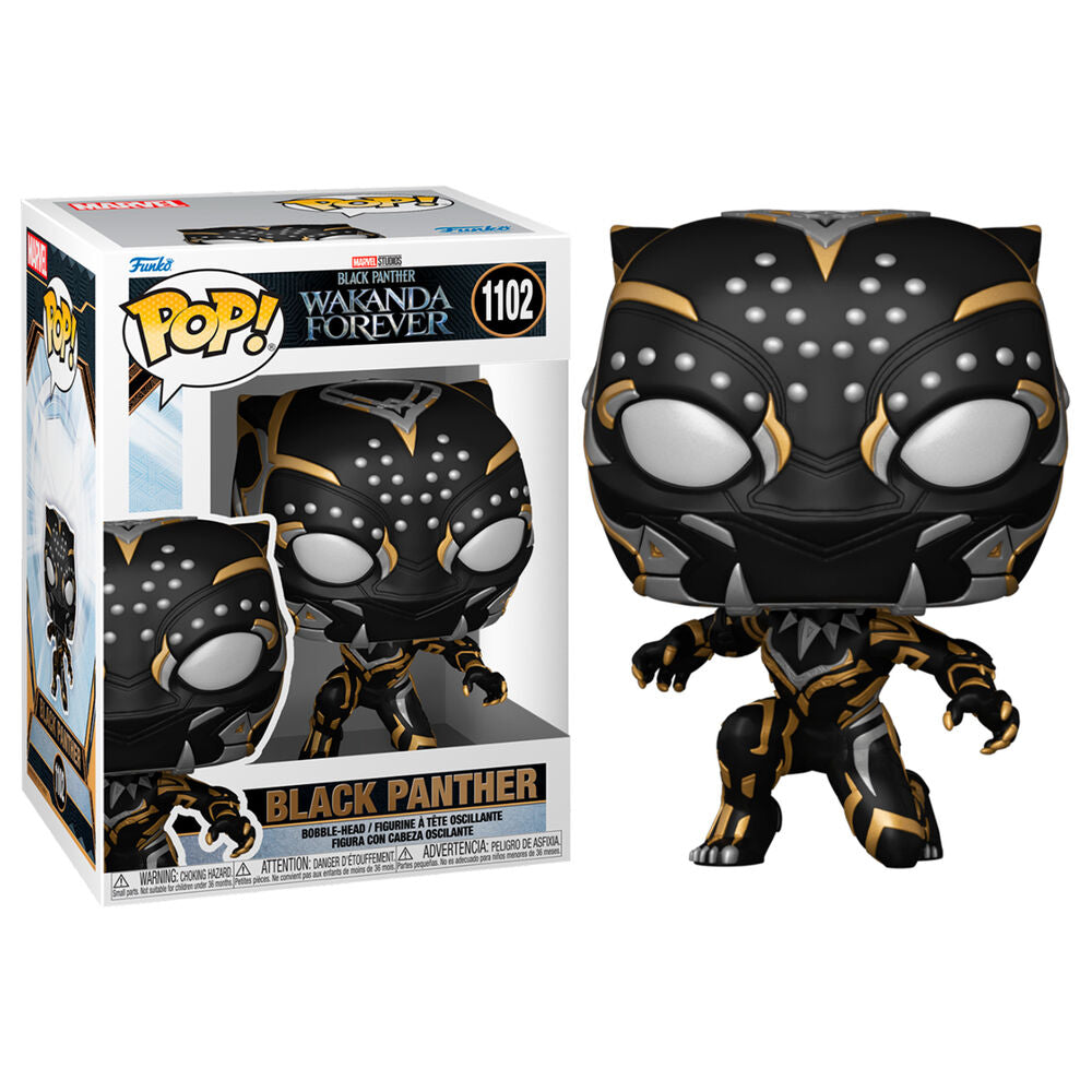Imagen de Figura Pop Marvel Black Panther Wakanda Forever Black Panther parte de nuestra colección en Espadas y más, sitio oficial.