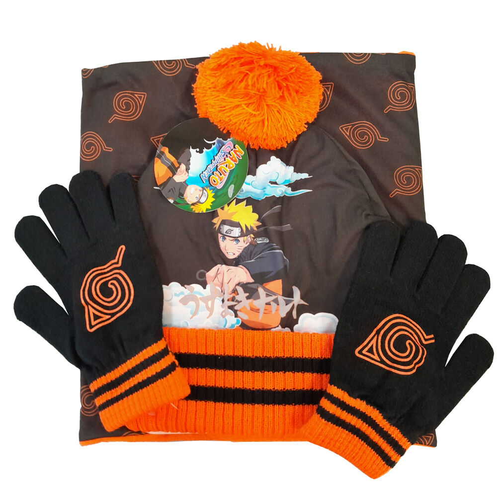 Imagen de Set Gorro Braga Cuello Y Guantes Naruto parte de nuestra colección en Espadas y más, sitio oficial.