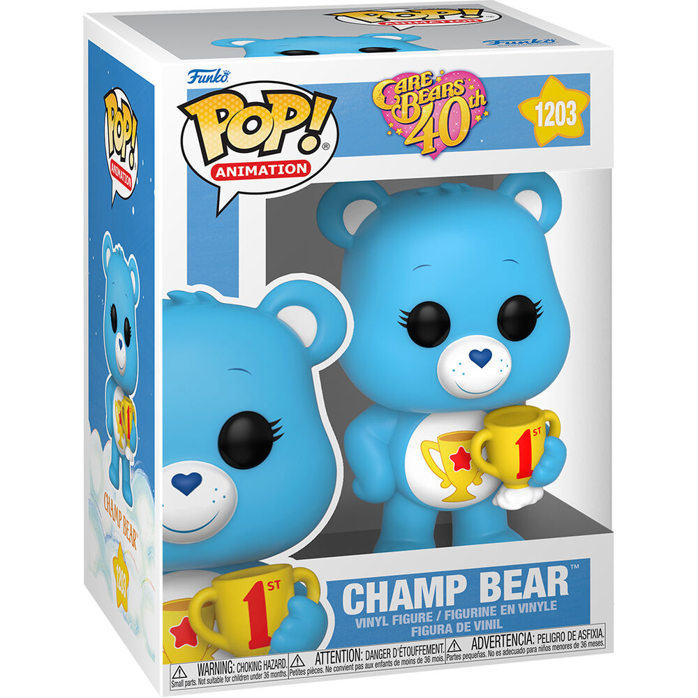 Imagen de Figura Pop Care Bears 40Th Anniversary Champ Bear parte de nuestra colección en Espadas y más, sitio oficial.