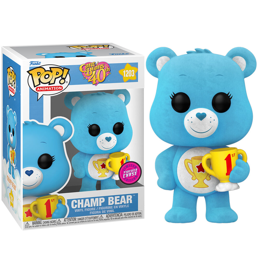 Imagen de Figura Pop Care Bears 40Th Anniversary Champ Bear Chase parte de nuestra colección en Espadas y más, sitio oficial.