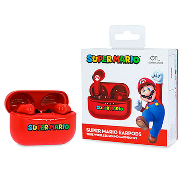 Imagen de Auriculares Inalambricos Red Super Mario Nintendo parte de nuestra colección en Espadas y más, sitio oficial.