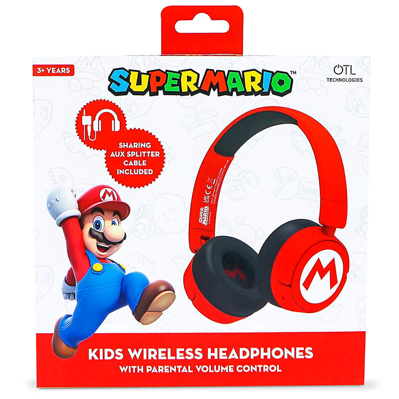 Imagen de Auriculares Inalambricos Infantiles Logo Super Mario Bros parte de nuestra colección en Espadas y más, sitio oficial.