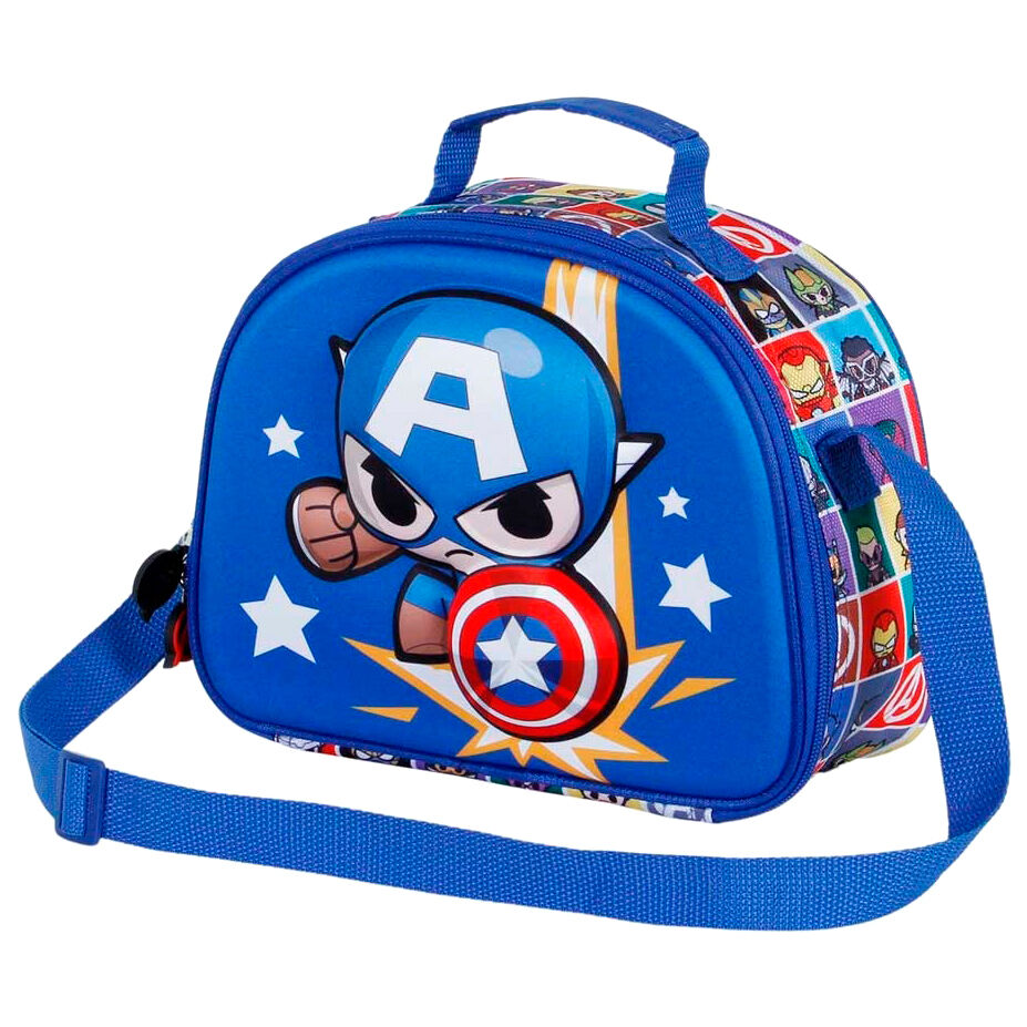Imagen de Bolsa Portameriendas 3D Punch Capitan America Vengadores Avengers Marvel parte de nuestra colección en Espadas y más, sitio oficial.