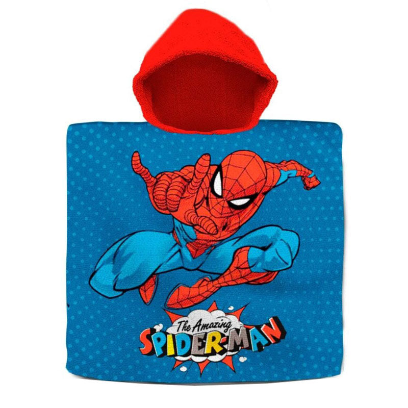 Imagen de Poncho Toalla Spiderman Marvel Algodon parte de nuestra colección en Espadas y más, sitio oficial.
