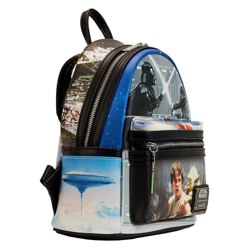 Imagen de Mochila Final Frames Star Wars The Empire Strikes Back Loungefly 25Cm parte de nuestra colección en Espadas y más, sitio oficial.