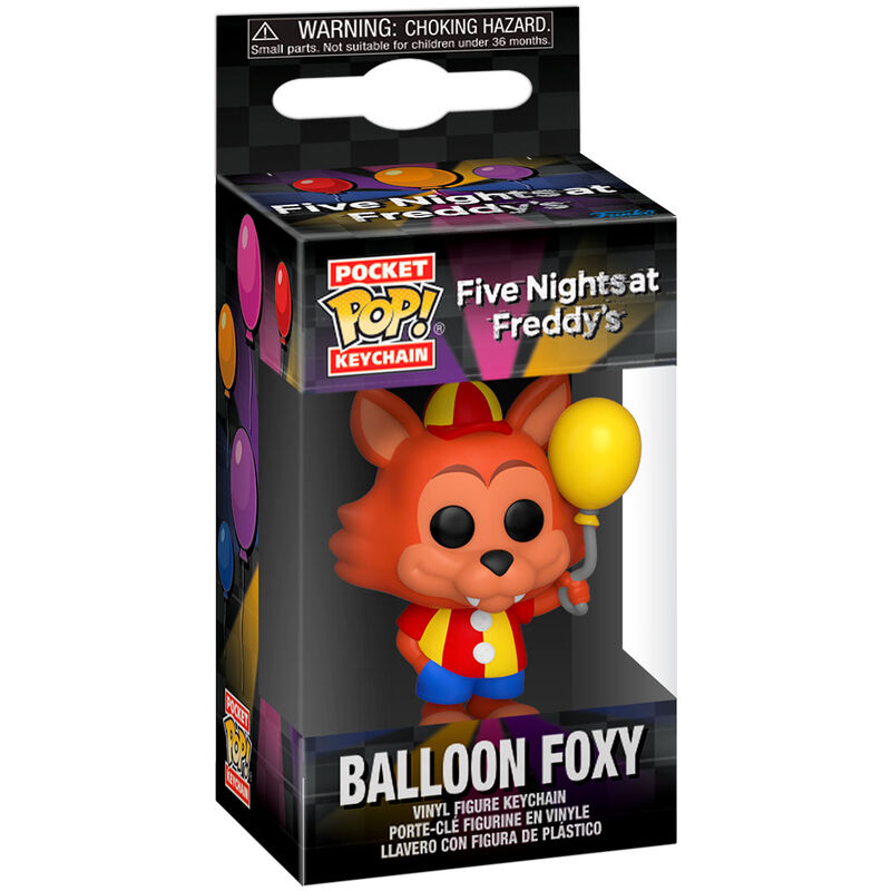 Imagen de Llavero Pocket Pop Five Nights At Freddys Balloon Foxy parte de nuestra colección en Espadas y más, sitio oficial.