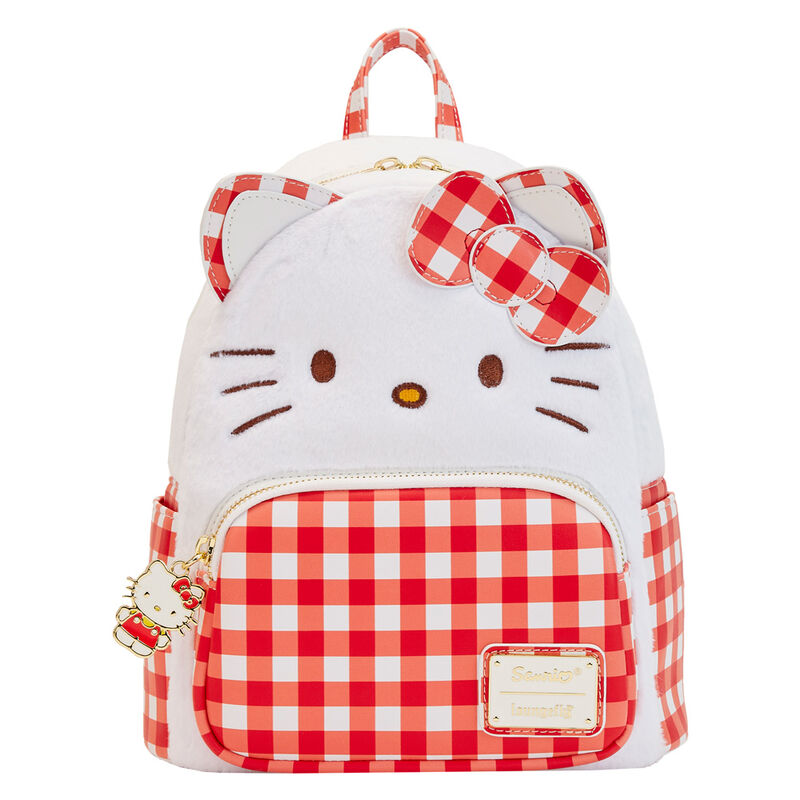 Imagen 1 - Mochila Gingham Hello Kitty Sanrio Loungefly 26Cm
