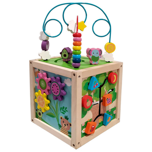 Imagen 2 de Cubo Actividades Sensoriales Madera Frootimals