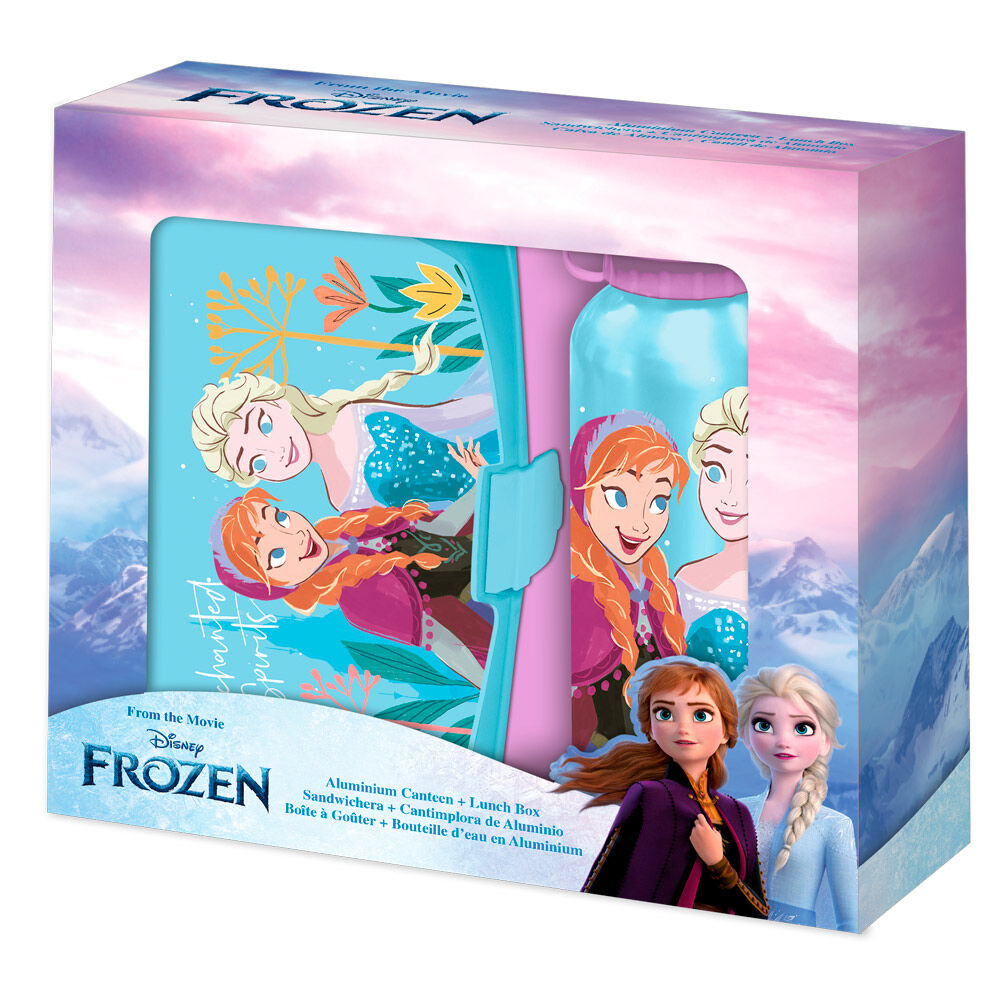 Imagen 2 - Blister Sandwichera + Cantimplora Aluminio Frozen Disney 500Ml