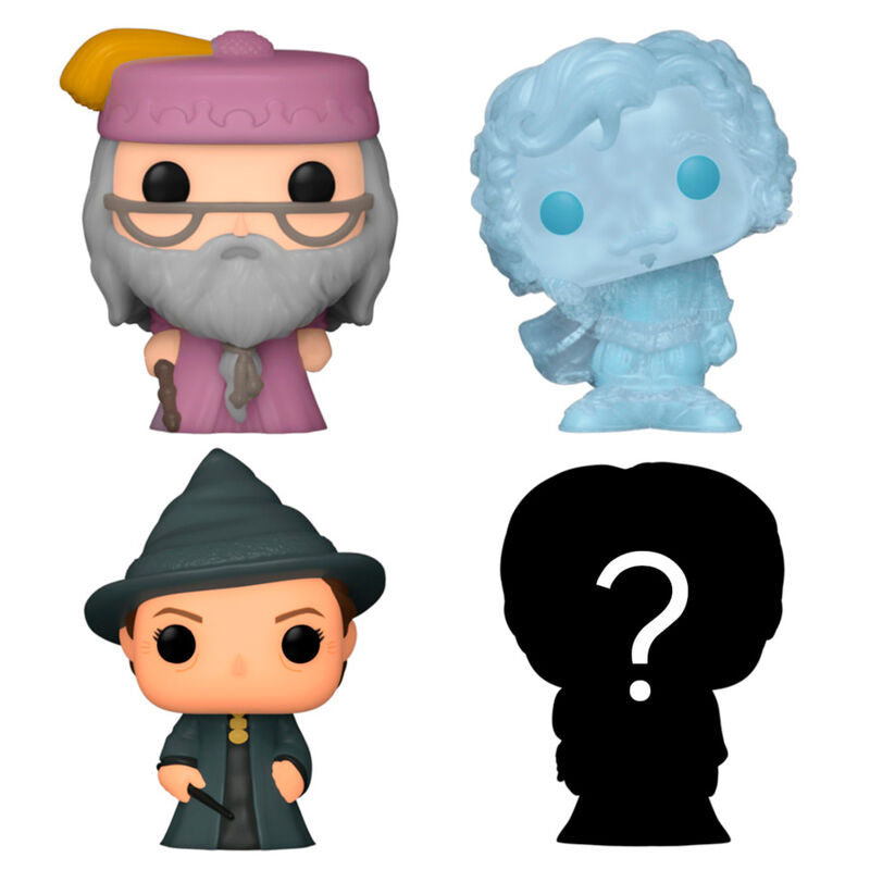 Imagen de Blister 4 Figuras Bitty Pop Harry Potter Dumbledore parte de nuestra colección en Espadas y más, sitio oficial.