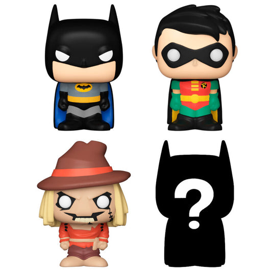 Imagen de Blister 4 Figuras Bitty Pop Dc Comics Batman parte de nuestra colección en Espadas y más, sitio oficial.