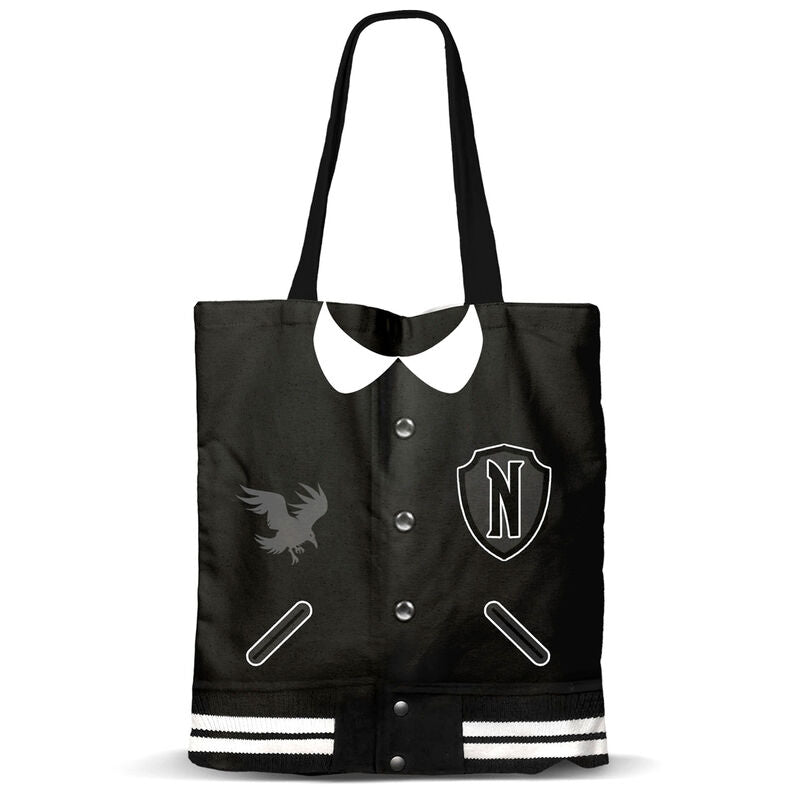 Imagen de Bolsa Shopping Varsity Miercoles parte de nuestra colección en Espadas y más, sitio oficial.