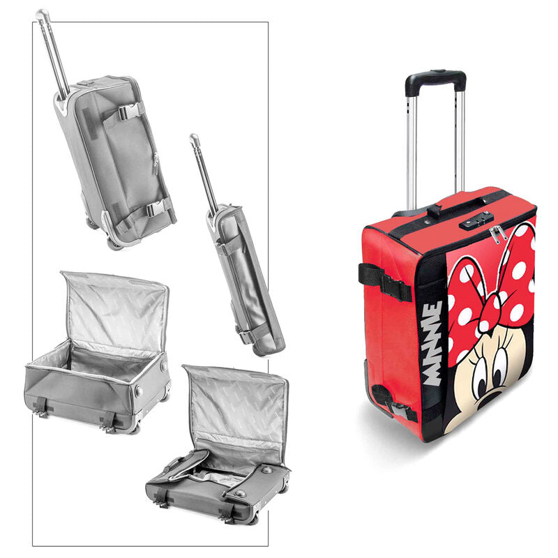 Imagen 2 - Maleta Trolley Curious Minnie Disney Plegable 55Cm