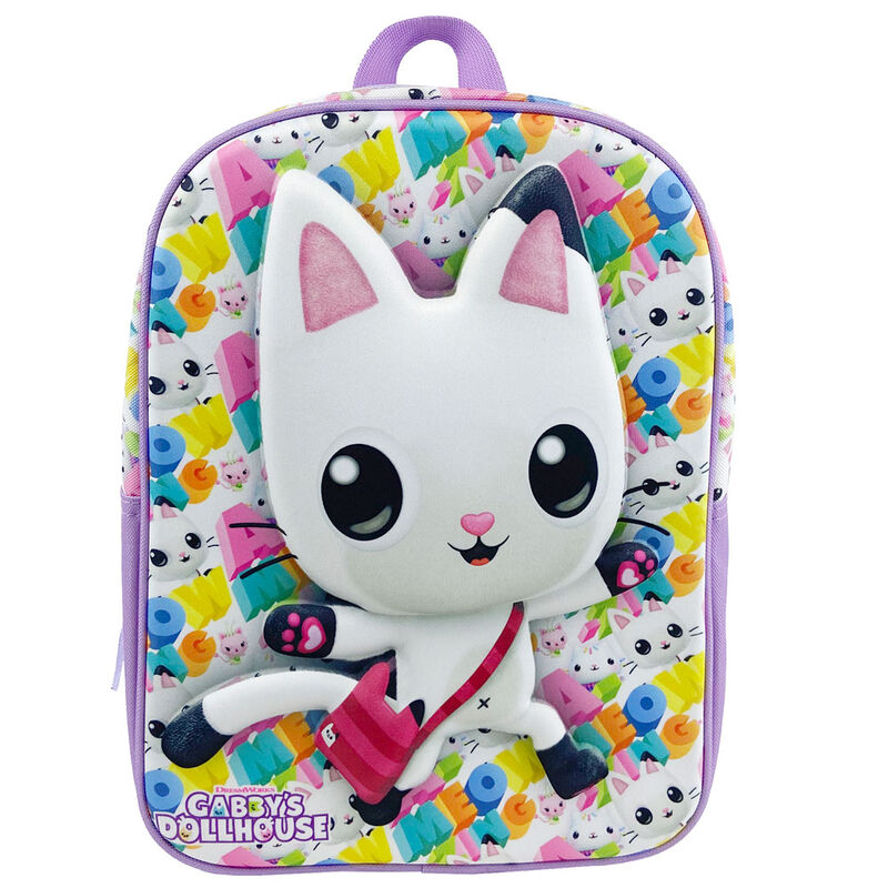 Gabby's Dollhouse Backpacks Students 3 Pices Set Pink School Bags Girls