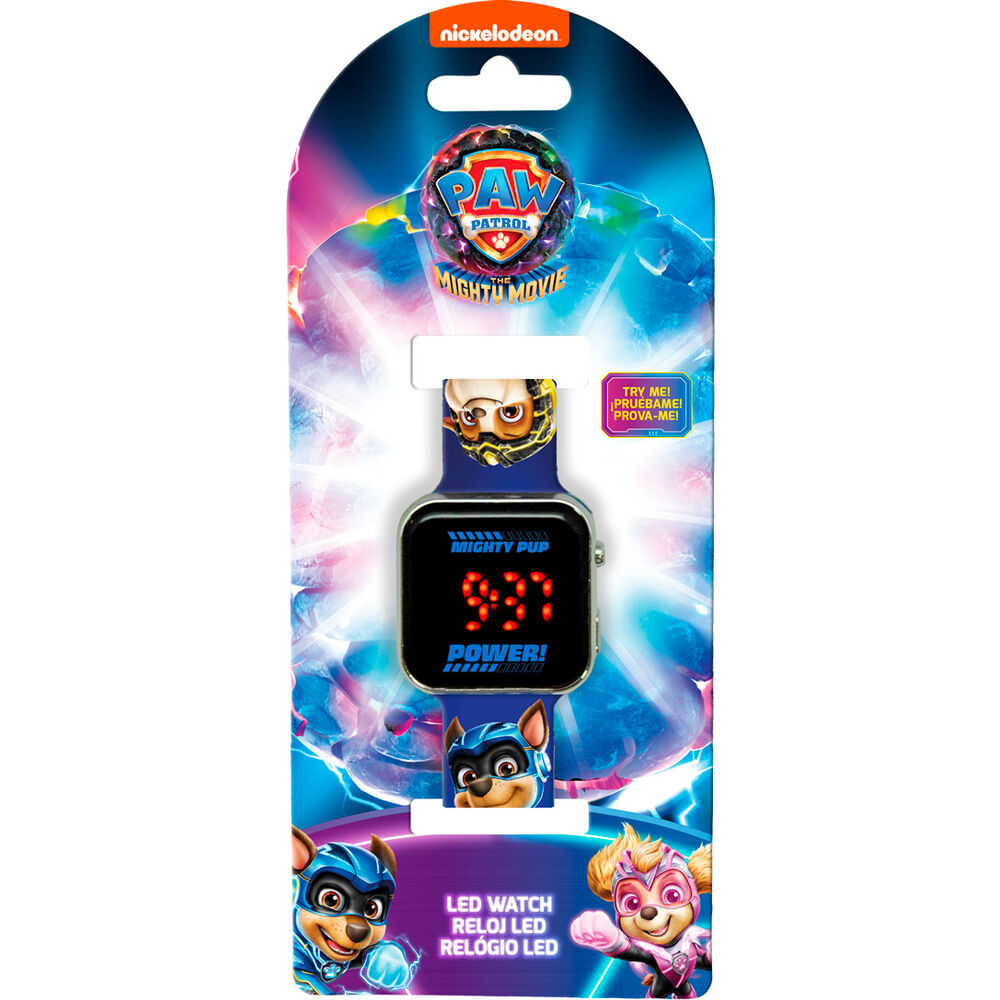Imagen de Reloj Led Mighty Movie Patrulla Canina Paw Patrol parte de nuestra colección en Espadas y más, sitio oficial.