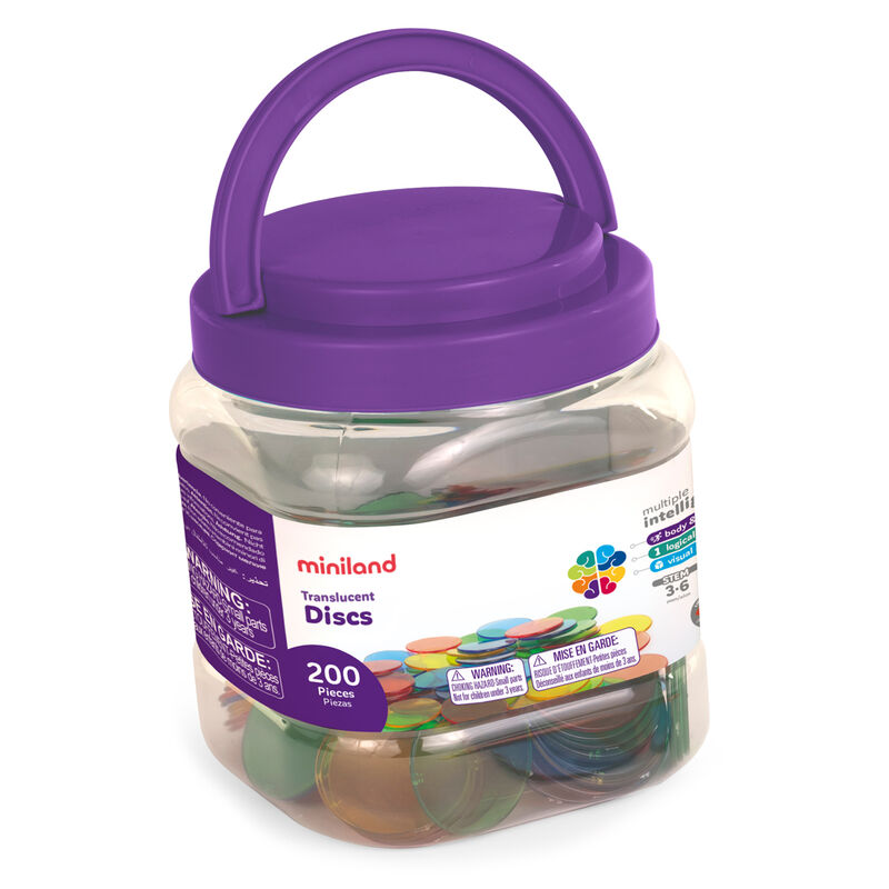 Imagen 1 - Bote Discos Translucidos 200Pzs