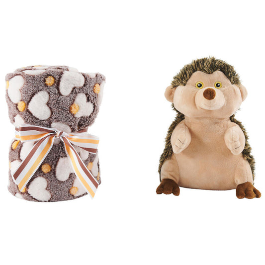 Imagen 2 - Peluche + Manta Suave Hugo Erizo 22Cm